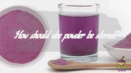 How should ube powder be stored?