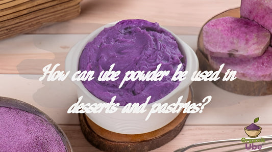 How can ube powder be used in desserts and pastries?